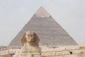 The Sphinx and The Great Pyramid at Giza, Egypt